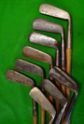 9x various metal blade putters – wry necks, bent necks et al