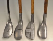 4x various alloy clubs to incl 3x Mills Standard Golf Co an RBB model with T Bar to the crown; MSD