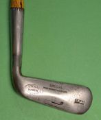 T Stewart Makers St Andrews wry neck diamond back smf blade putter – showing the makers oval stamp