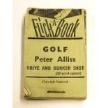 Peter Alliss Flick-A-Golf Book c.1950 – titled Drive and Bunker 20 yard splash Shot – corners