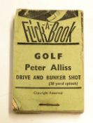 Peter Alliss Flick-A-Golf Book c.1950 – titled Drive and Bunker 20 yard splash Shot – corners