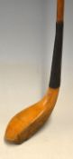 F. H Ayres golden beech wood longnose driver c.1890 fitted with a replaced shaft with Bussey