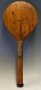 Lloyd & Son Lewes Stool Bat ‘The Hampden’ – makers mark to the throat, with whipping to the neck and