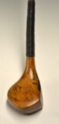 J Simpson golden persimmon scare neck bulger driver c.1895 – with central fibre face insert fitted