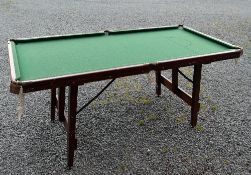 John Jaques of London Snooker/Pool Table a half size table measuring 6ftx3ft, fold out wooden