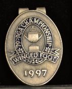 1997 U.S. PGA Championship winged foot Players Money Clip: Played at New York State GC. won by Davis