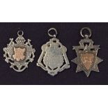 Silver Hallmarked Cricket fob Medals Victorian examples 1896 Ball average G Flesher, 1898 Old