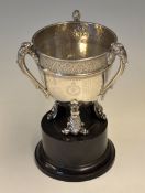 1933 Royal Calcutta golf club silver golf trophy - engraved “Amateur Golf Championship of India-