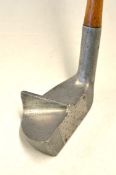 Nesco Patent Alloy Putter - aluminium mallet head style with raised aiming fin to the crown and
