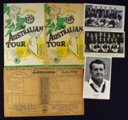 1948 Australia Tour of England Score card date 22, 23, 24, 26, 27th July at Headingley together with