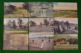 Collection of U.S, European and other worldwide golf club postcards from 1909 onwards (9): 2x