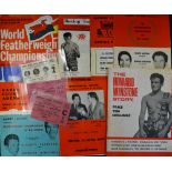 Howard Winstone MBE (1939-2000) Welsh World Champion Boxer Programme Selection to include 1966 v