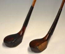 2x late scare neck drivers – W R Reith dark stained beech wood with pointed toe and a dark stained