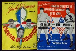 Festival of Britain – Boxing – 1951 ‘Jack Solomons presents Carnival of Champions’ Official