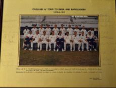 1994-95 Signed Cricket England ‘A’ Tour Team Photograph: In colour for the tour to India and