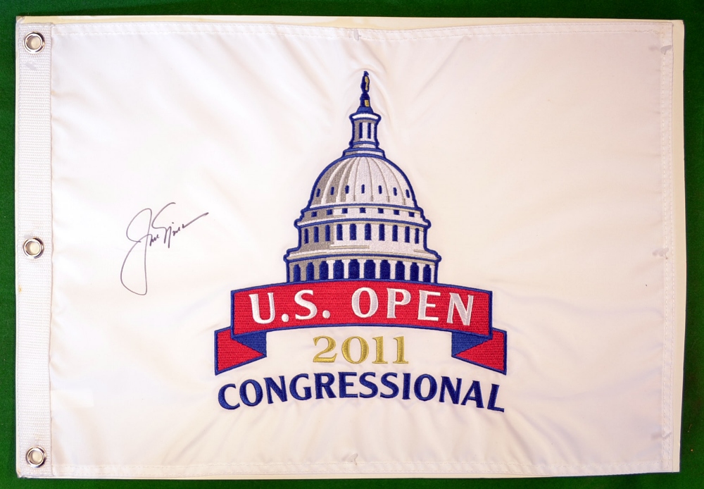 Jack Nicklaus signed 2011 U.S Open Golf Championship Pin Flag – played at the Congressional - Image 2 of 2