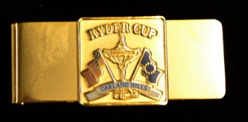 2004 Ryder Cup Enamel Money Clip: Played at Oakland Hills Golf Club won by Europe in official box of