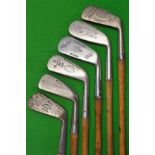 6x various irons: Burr Bilt “Stylist” fancy faced mid iron, G Nicoll for Stewart Burns, Cruden Bay 3