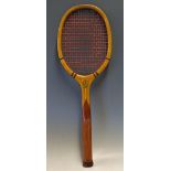 Westside Tennis Club New York City ‘Forest Hills’ Wooden Tennis Racket c.1931 with gut strings