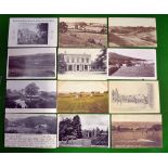 Selection of English Golfing Postcards – Featuring golf clubs Minchinhampton, Ashdown Forest,