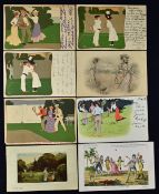 Selection of Tennis Postcards to include ‘Marie Studholme’, 2x others and another depicting a couple