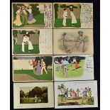 Selection of Tennis Postcards to include ‘Marie Studholme’, 2x others and another depicting a couple