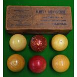 Selection of 6x Ivory Billiard Balls Early 20th Century including 4x white and 2x red, 2x marked