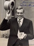 Harold Dennis ‘Dickie’ Bird Signed Cricket Print depicts Bird receiving his OBE medal, signed in ink