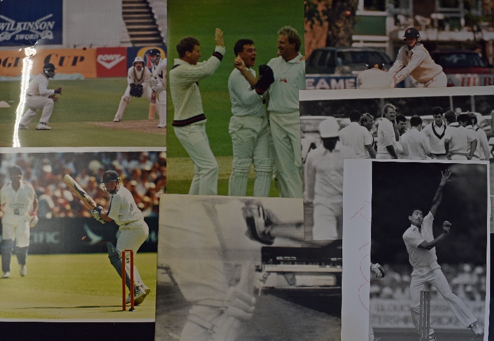 Assorted Lancashire Cricket Press Photographs from 1960s onwards depicts various scenes, some action