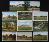 Collection of 11x USA Golf club colour postcards from the early to mid c.20th - all unused to incl