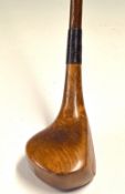 A.H Scott Elie patent fork spliced neck light stained persimmon driver: with full length original
