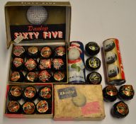 17x Early Dunlop “Sixty Five” wrapped golf balls incl 6x with the Oak tree labels plus another later