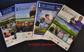 4x British Senior Golf Championship multi signed programmes from 2005 onwards: ’05 Aberdeen, ‘08