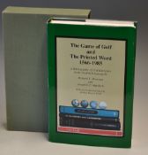 Donovan, Richard E & Joseph Murdoch - “The Game of Golf and the Printed Word 1556-1985” 1st ed