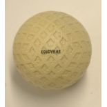 Goodyear diamond mesh pattern rubber golf ball – unused retaining all the original white finish with