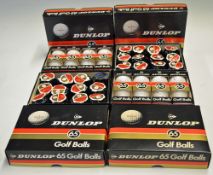 48x Dunlop 65 unused boxed golf balls – to incl 24x wrapped and 8x 3 cartons - all in their original