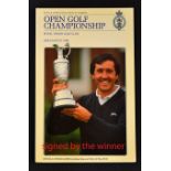 1989 Official Open Golf Championship signed programme: played at Royal Troon signed by the winner