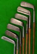 Interesting collection of good metal blade putters (7) - to incl Gibson Kinghorn Eskit goose neck