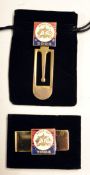 2004 Ryder Cup Enamel Money Clip and book mark (2): Played at Oakland Hills Golf Club won by
