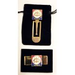 2004 Ryder Cup Enamel Money Clip and book mark (2): Played at Oakland Hills Golf Club won by