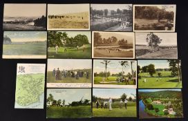 Collection of early USA Golf club and golf course postcards from early c.20th onwards (16) –