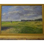 Reed, Kenneth FRSA “CRAIG END – (18TH HOLE) ROYAL TROON GOLF CLUB” oil on board -signed by the