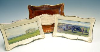 Bill Waugh “St Andrews Millennium Golf Collection” and R&A Club House of golfing ceramics (3):