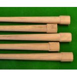 5x new full length wood shaft blanks - overall 45”