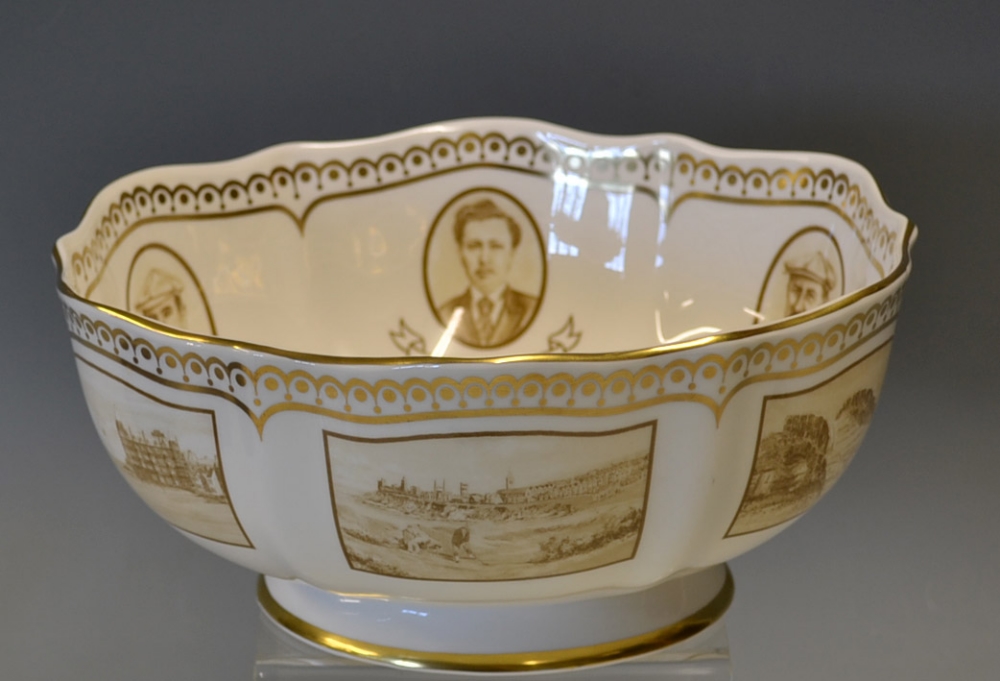 Bill Waugh Millennium Golf Collection Aynsley Bone China Bowl – ltd ed no. 127/2000 featuring Old - Image 3 of 3