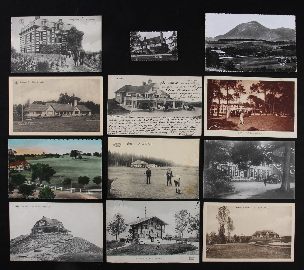 Collection of 10x European golf club and golf links postcards from the early 1900’s onwards – Knocke