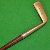 Rare and early Reid and Laidlaw Edinburgh Pat Sunday golf walking stick c.1890 - with brass blade