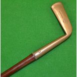 Rare and early Reid and Laidlaw Edinburgh Pat Sunday golf walking stick c.1890 - with brass blade