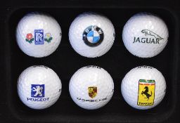 6x Wilson Staff Smart Core Classic Car logo golf balls collection: featuring Jaguar, BWM, Rolls