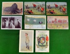 Various early humourous, glamour, railway golfing postcards from 1905 onwards (8) – Our Local